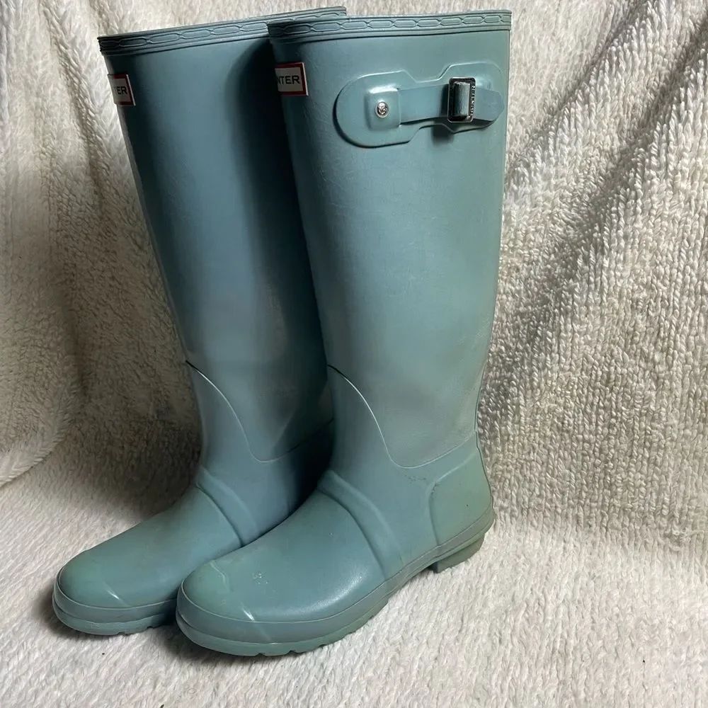 Hunter Original baby Blue Tall   Rubber Boots   EUR SZ42